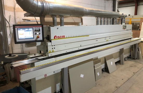 SCM K800 T-ERL SINGLE SIDED HOT MELT EDGE BANDER WITH PRE MILL AND CORNER ROUNDING - 2011 CE 1